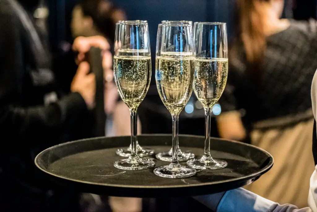 waiter with champagne