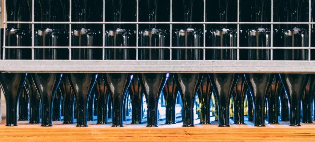 Row of Wine Bottles