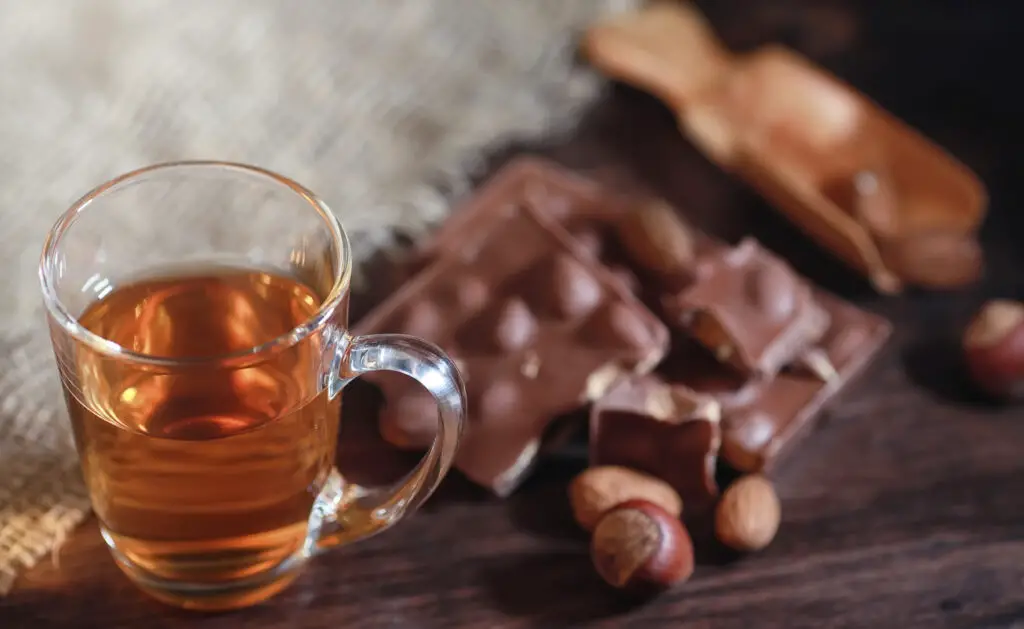 Brewed tea on a serving table